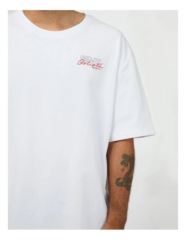 Link Script Tee in White image 4