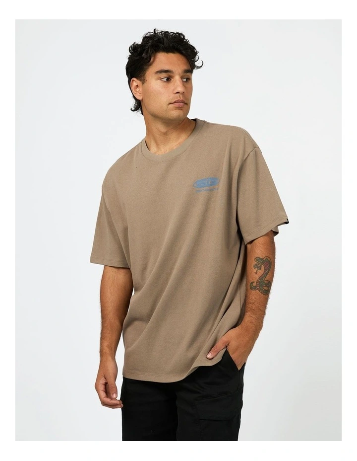Saturn Tee in Brown image 3