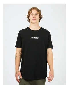 Overlapped Tee in Black
