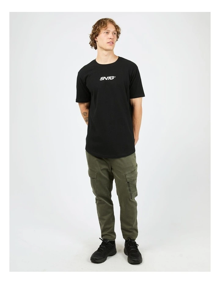 Overlapped Tee in Black image 3