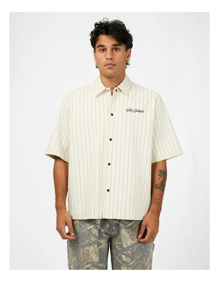 Mia Short Sleeve Shirt in Beige image 1