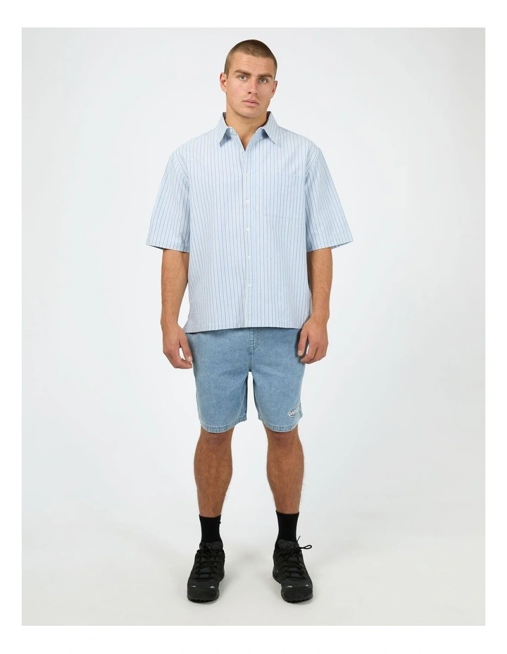 Saville Stripe Shirt in Blue image 5