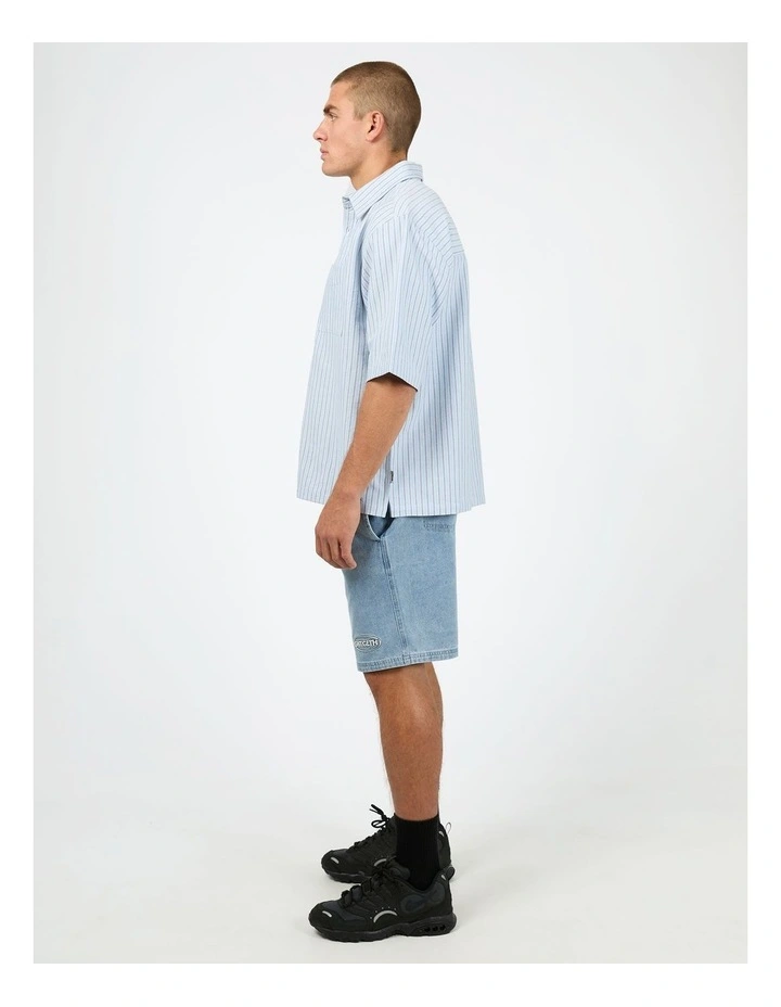 Saville Stripe Shirt in Blue image 6