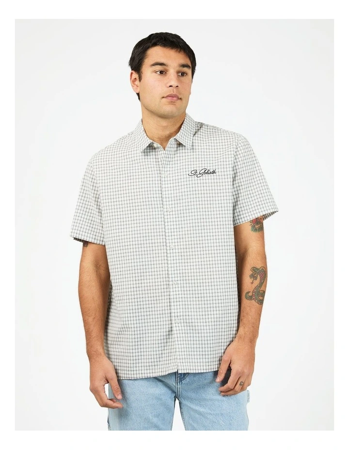 Steps Check Shirt Sleeve Shirt in Multi image 1