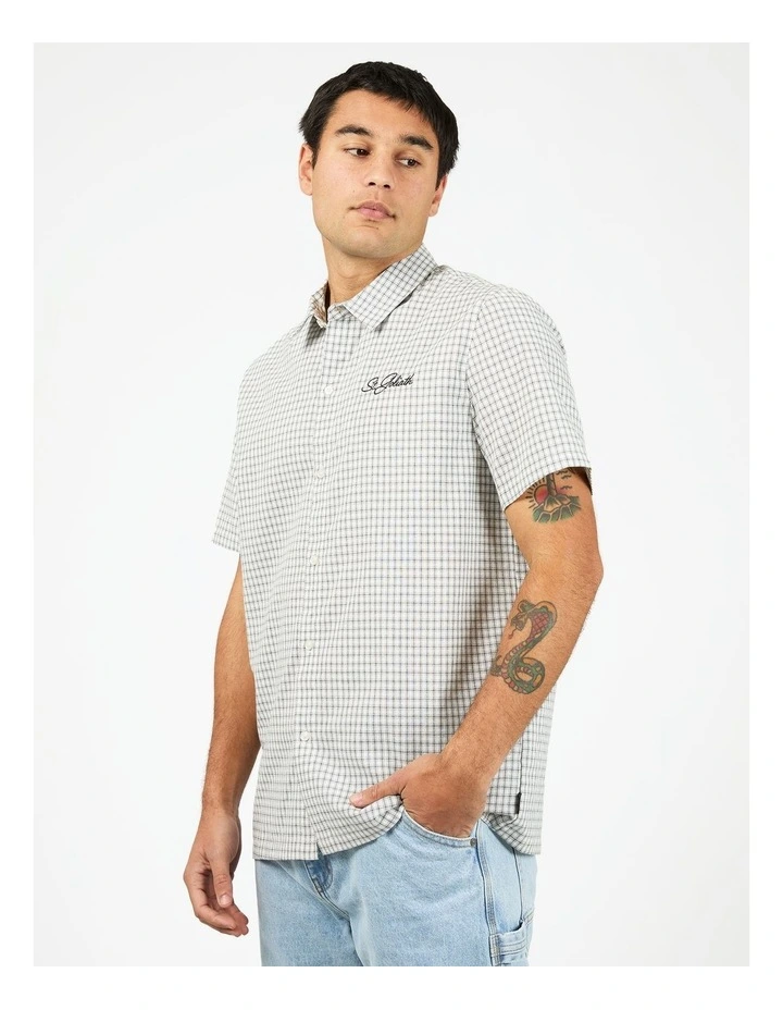 Steps Check Shirt Sleeve Shirt in Multi image 3