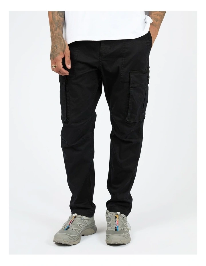 Straight Leg Cargo Pant in Black image 1