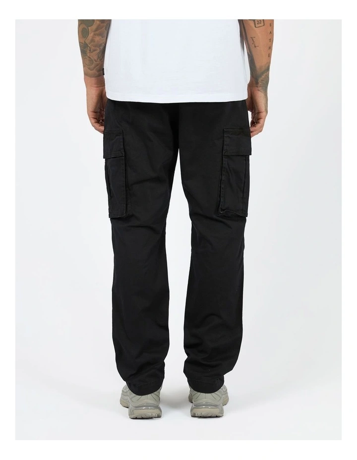 Straight Leg Cargo Pant in Black image 2