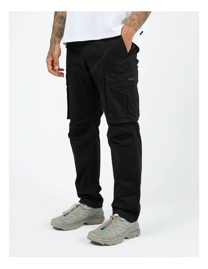 Straight Leg Cargo Pant in Black image 3
