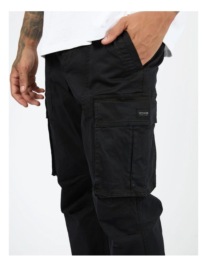 Straight Leg Cargo Pant in Black image 4