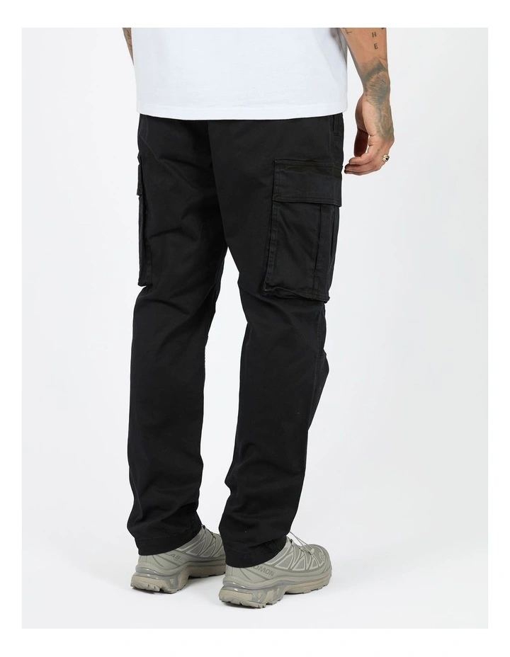 Straight Leg Cargo Pant in Black image 7