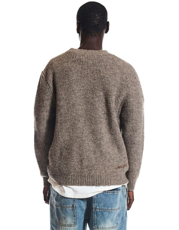 Presley Knitted Cardigan Brown Marl image 2