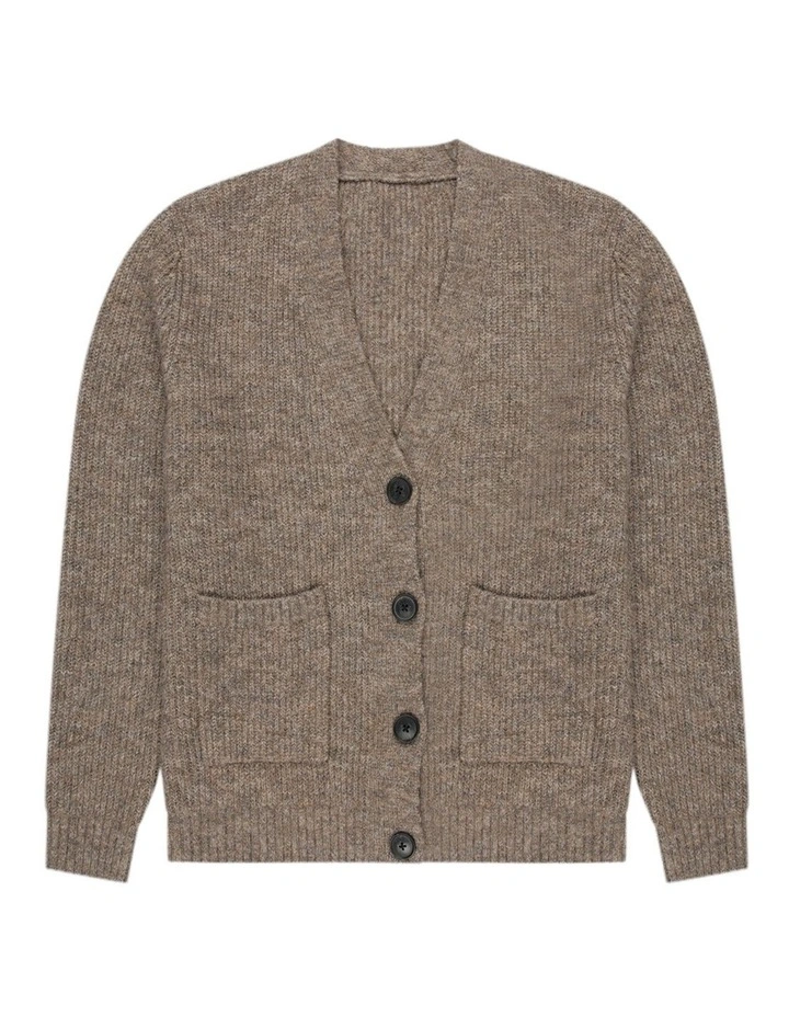 Presley Knitted Cardigan Brown Marl image 6