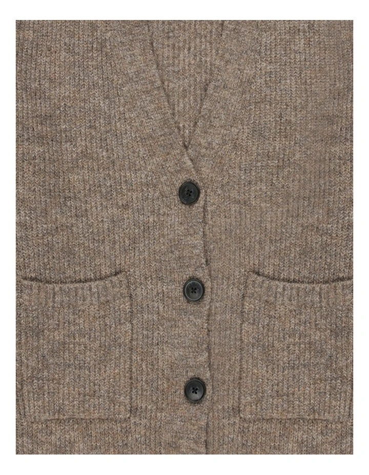 Presley Knitted Cardigan Brown Marl image 7