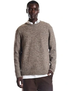Everett Knitted Sweater Brown Marl