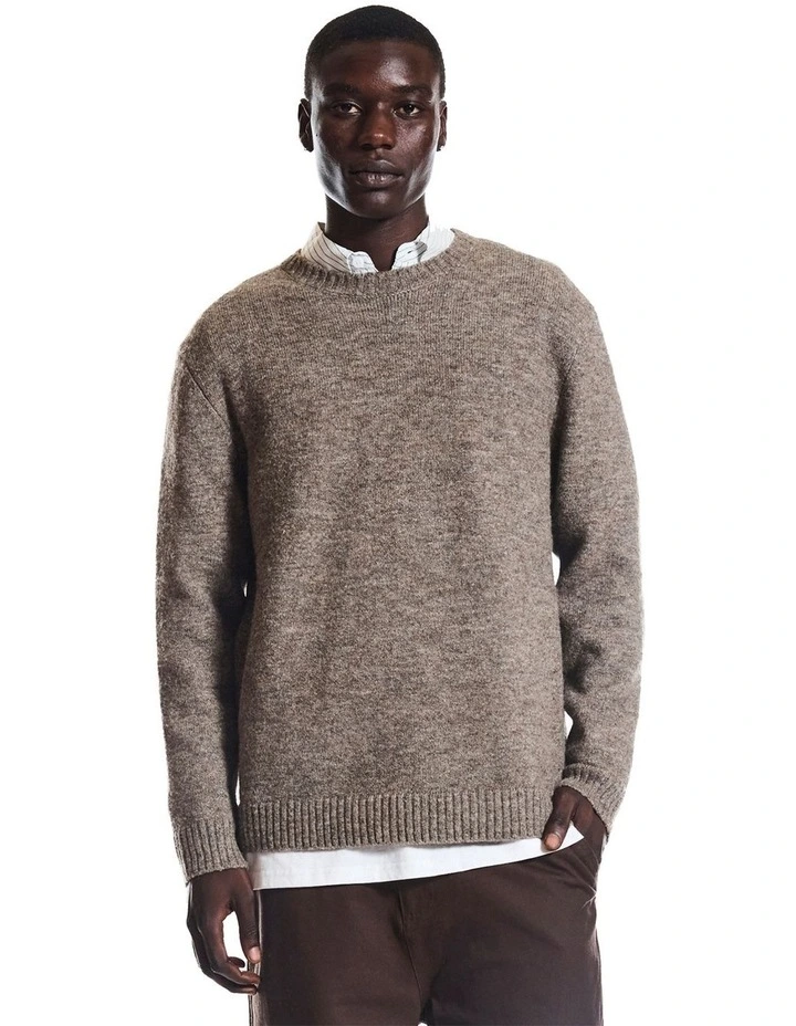 Everett Knitted Sweater Brown Marl image 1