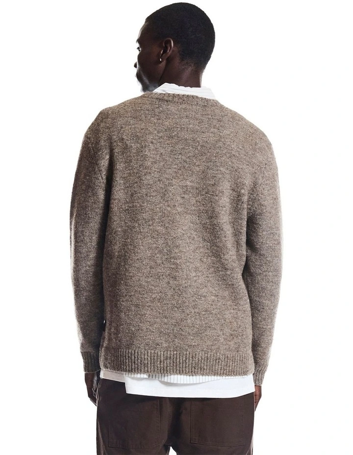Everett Knitted Sweater Brown Marl image 2