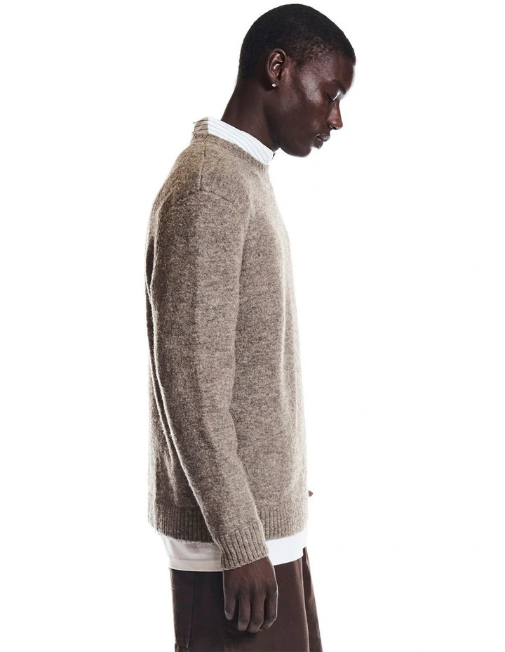 Everett Knitted Sweater Brown Marl image 4