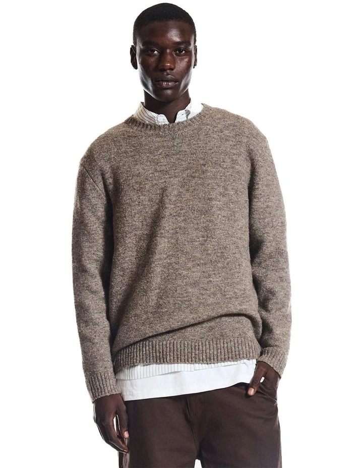 Everett Knitted Sweater Brown Marl image 5