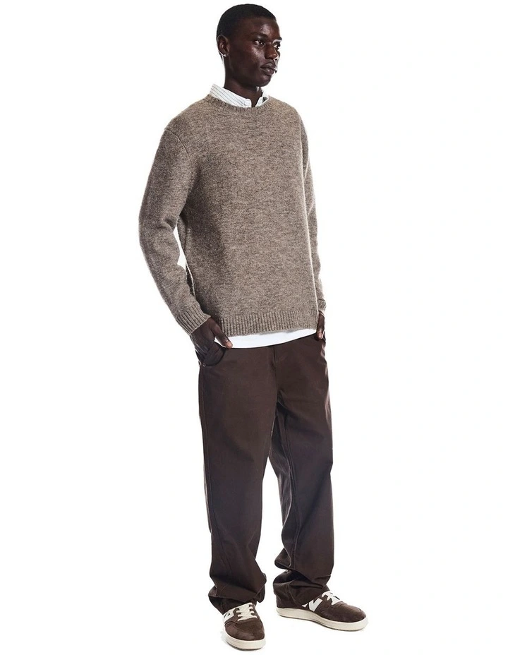 Everett Knitted Sweater Brown Marl image 6