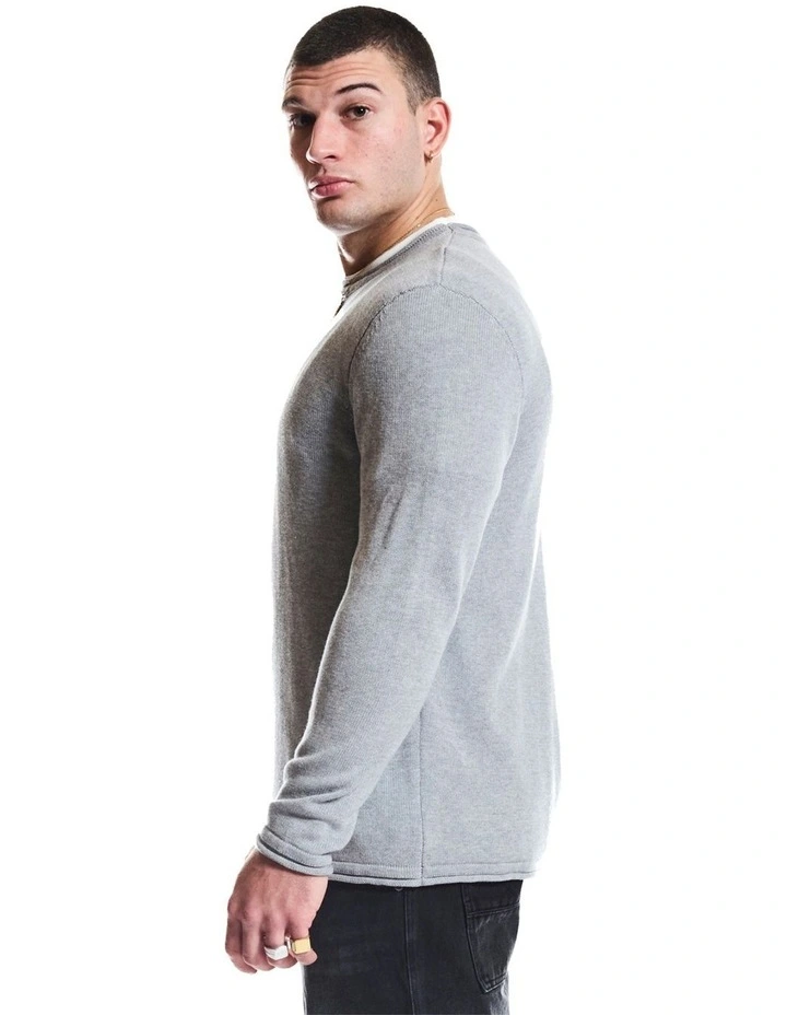 Cedar Knitted Crew in Grey image 3