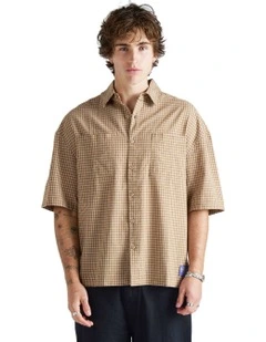 Evan Short Sleeve Shirt in Tan