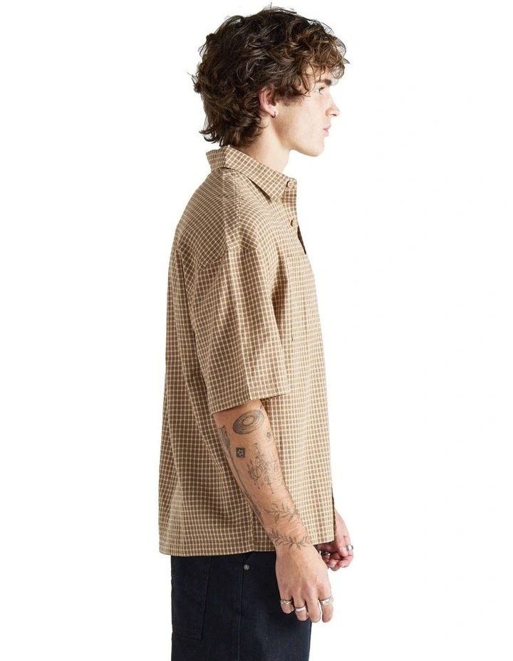 Evan Short Sleeve Shirt in Tan image 3