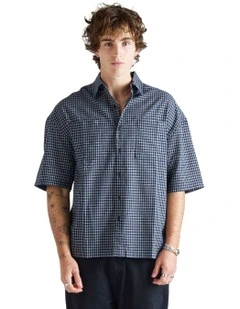 Evan Short Sleeve Shirt in Navy