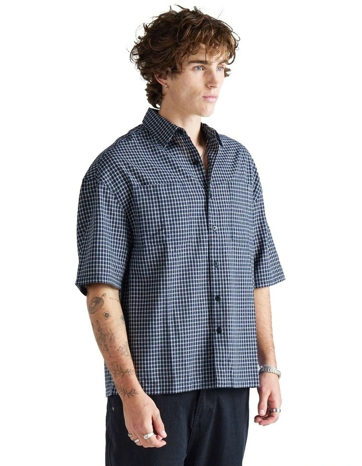 Evan Short Sleeve Shirt in Navy image 5