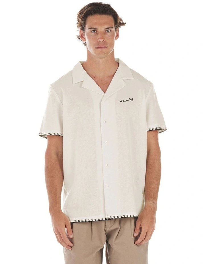 James Short Sleeve Shirt in Off White image 1