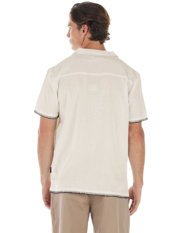 James Short Sleeve Shirt in Off White image 2