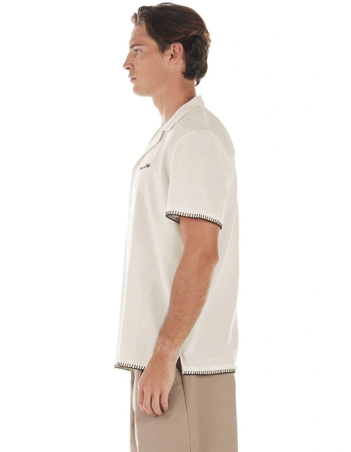 James Short Sleeve Shirt in Off White image 3