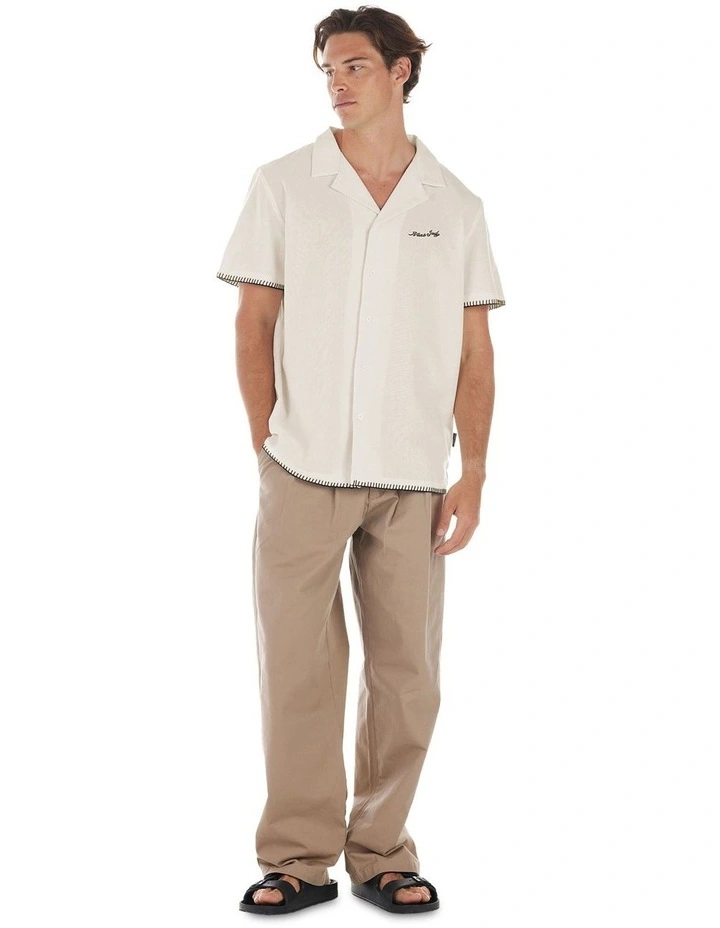 James Short Sleeve Shirt in Off White image 4