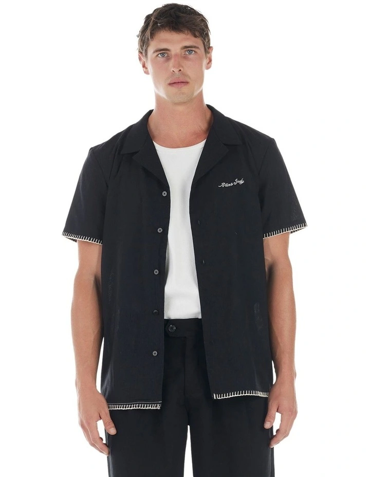 James Short Sleeve Shirt in Black image 1
