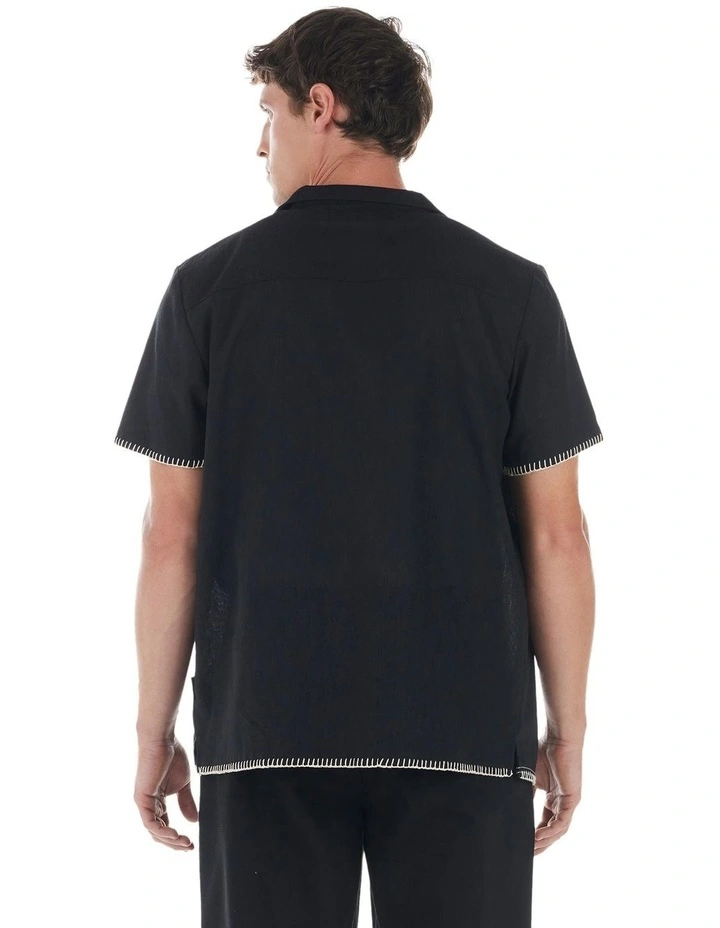 James Short Sleeve Shirt in Black image 2