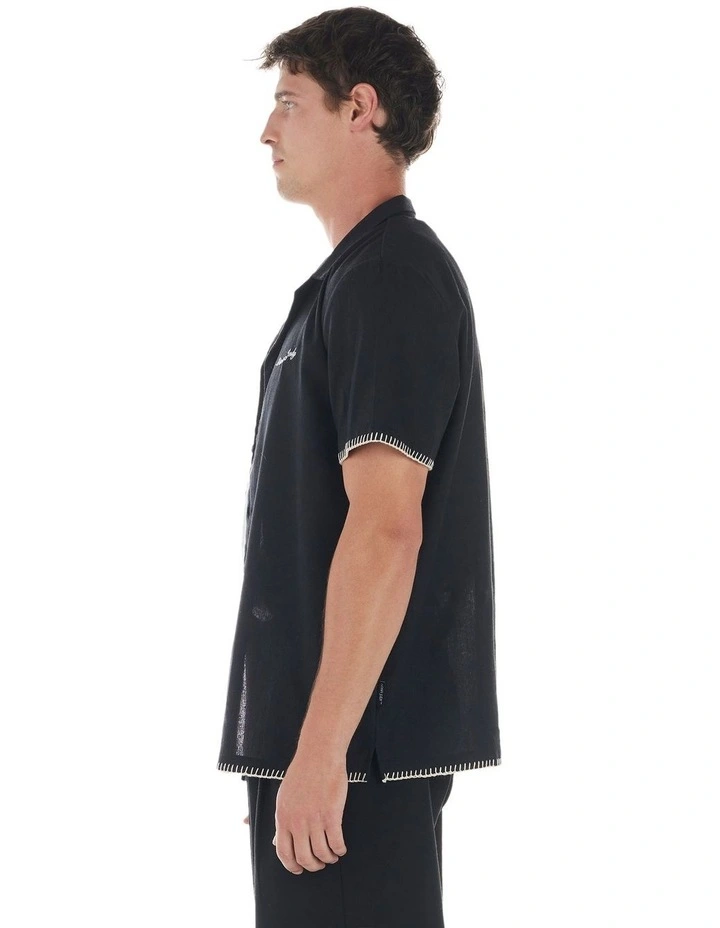 James Short Sleeve Shirt in Black image 3