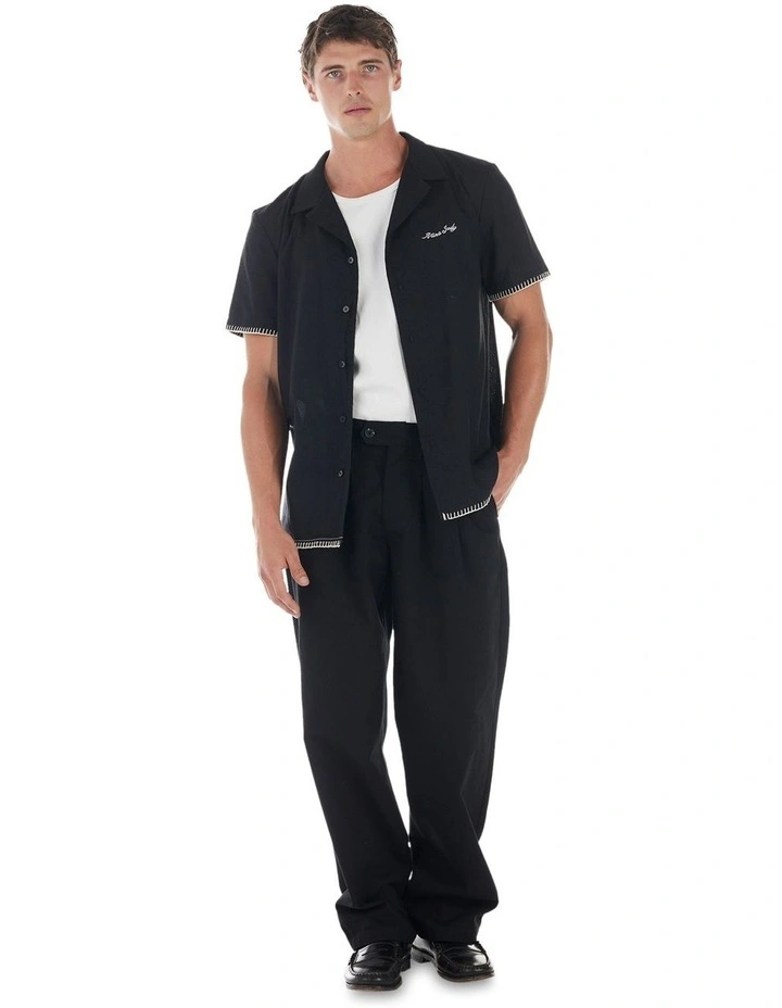 James Short Sleeve Shirt in Black image 5