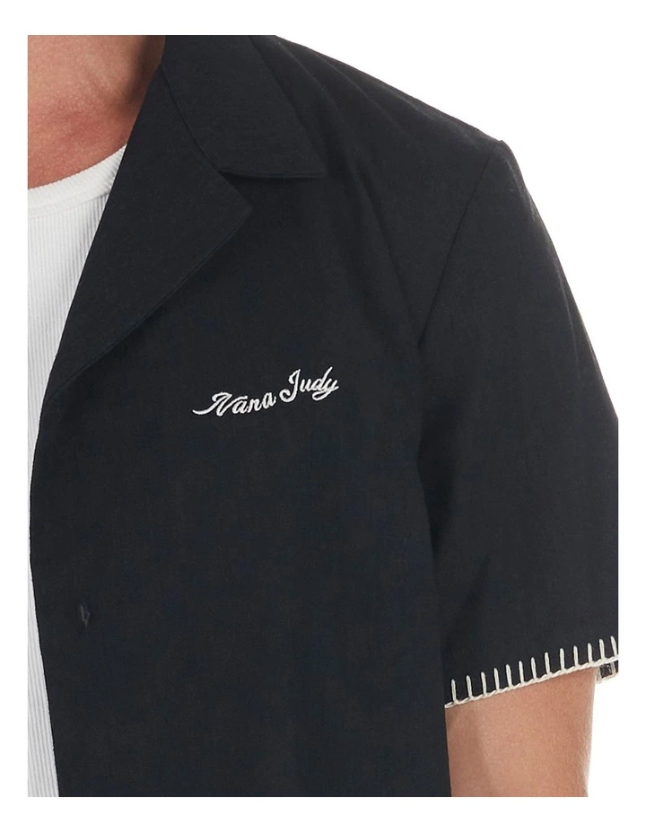 James Short Sleeve Shirt in Black image 6