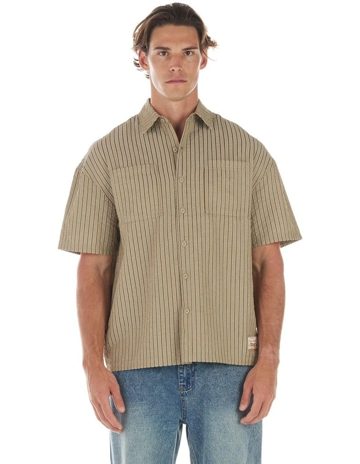 Victor Short Sleeve Shirt in Brown image 1