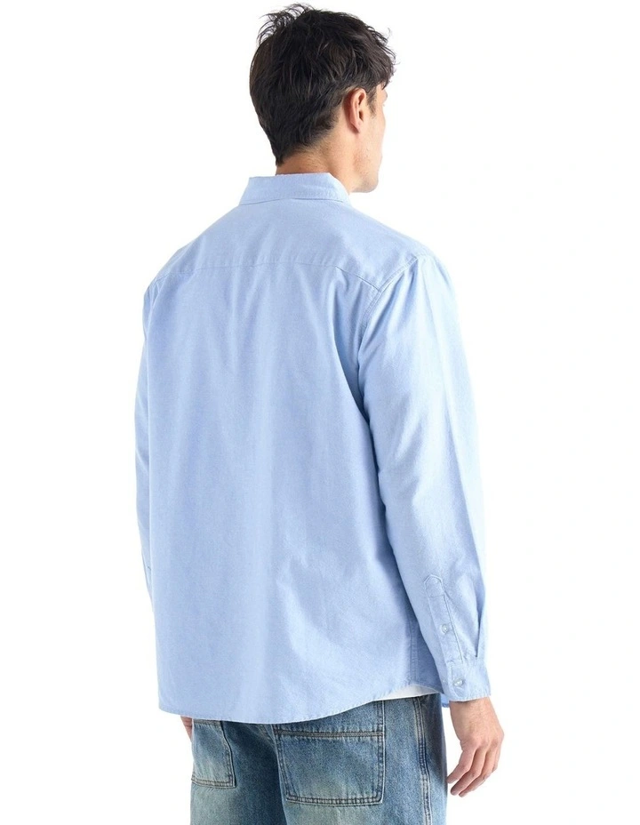 Oxford Long Sleeve Shirt in Blue image 5