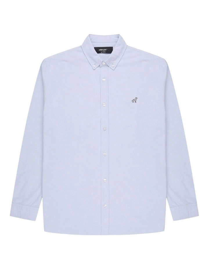 Oxford Long Sleeve Shirt in Blue image 7