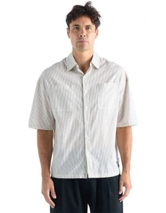 Promenade Short Sleeve Shirt in Bone