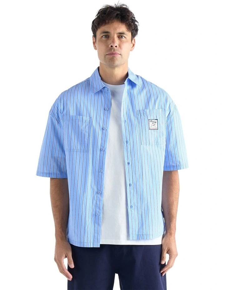 Harvey Short Sleeve Shirt in Blue image 1
