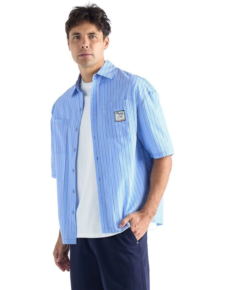 Harvey Short Sleeve Shirt in Blue image 6