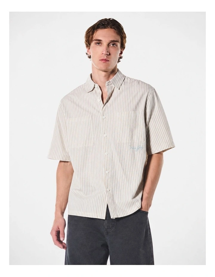 Theo Ss Shirt Beige Off White image 1