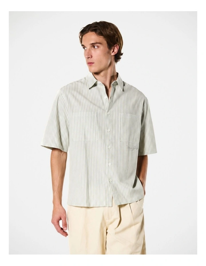 Theo Ss Shirt Green Off White image 1