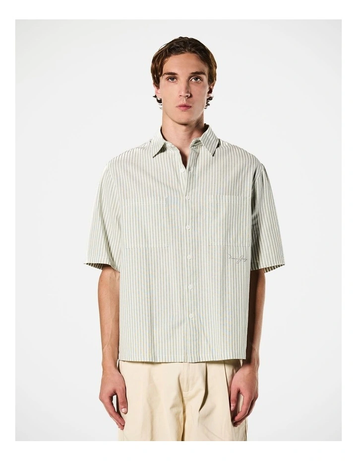 Theo Ss Shirt Green Off White image 5