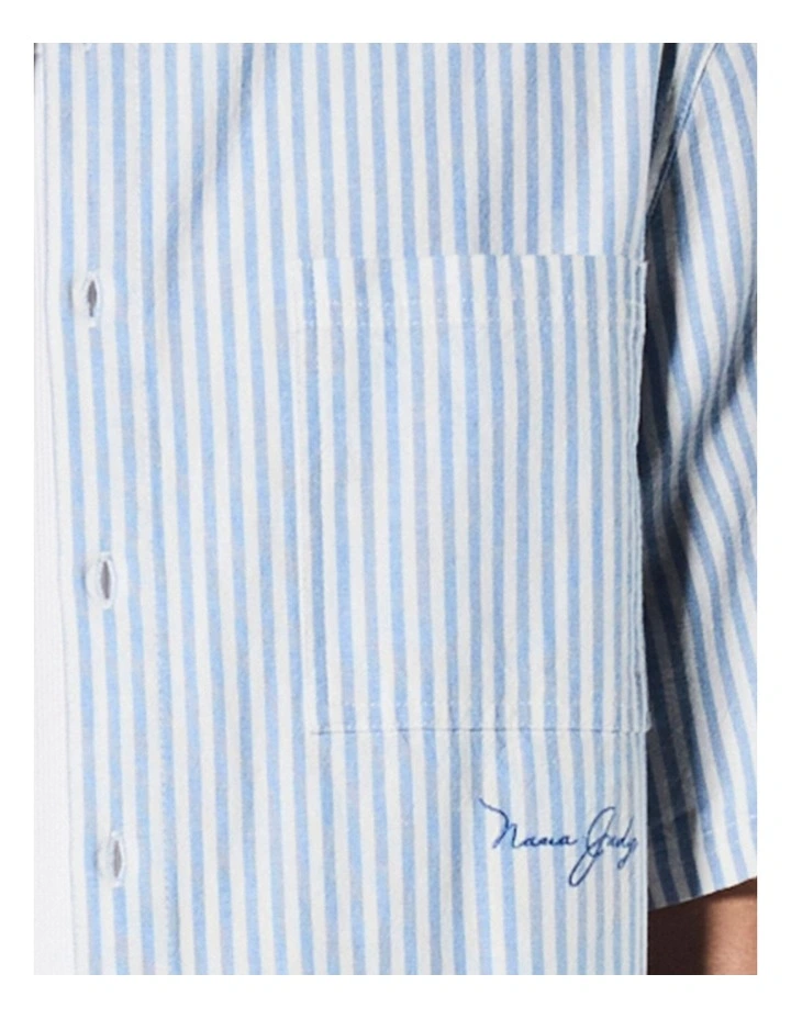Theo Ss Shirt Navy Off White image 6