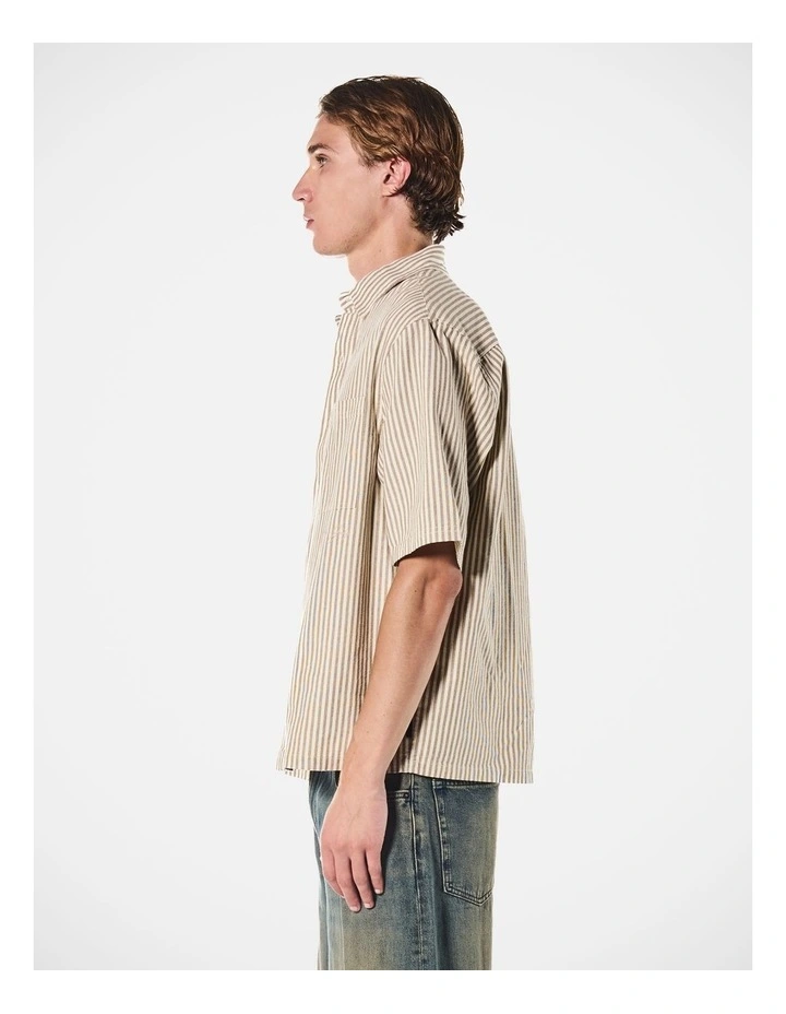 Theo Ss Shirt Brown Off White image 3