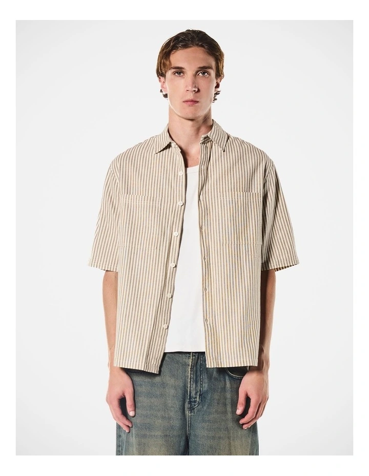 Theo Ss Shirt Brown Off White image 4