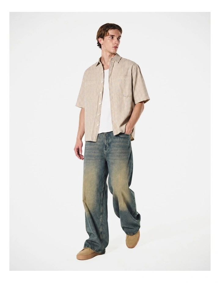 Theo Ss Shirt Brown Off White image 5